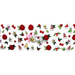 Folii de transfer cu modele de Craciun, Sarbatori de iarna F189